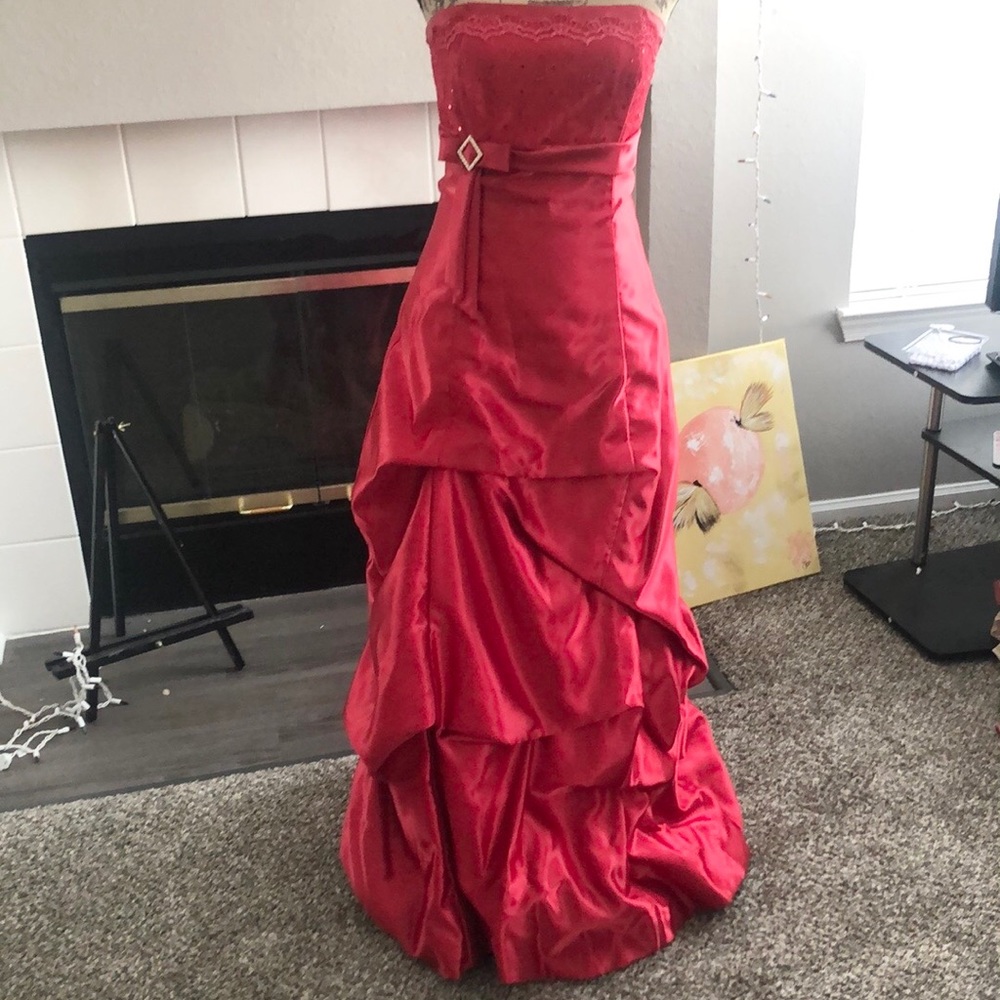 Formal long red dress